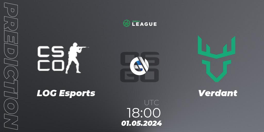 Prognoza LOG Esports - Verdant. 01.05.2024 at 18:00, Counter-Strike (CS2), ESEA Season 49: Advanced Division - Europe