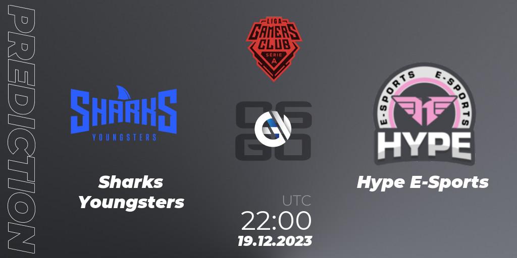 Prognoza Sharks Youngsters - Hype E-Sports. 19.12.2023 at 22:00, Counter-Strike (CS2), Gamers Club Liga Série A: December 2023