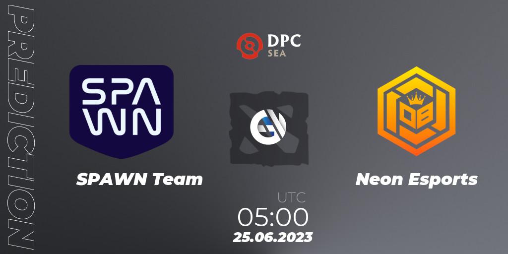 Prognoza SPAWN Team - Neon Esports. 25.06.23, Dota 2, DPC 2023 Tour 3: SEA Division II (Lower)