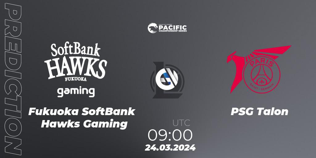 Prognoza Fukuoka SoftBank Hawks Gaming - PSG Talon. 24.03.24, LoL, PCS Playoffs Spring 2024
