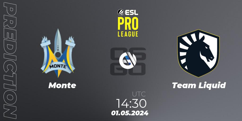Prognoza Monte - Team Liquid. 01.05.24, CS2 (CS:GO), ESL Pro League Season 19
