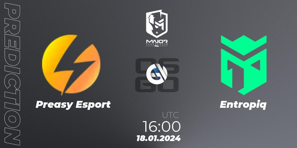Prognoza Preasy Esport - Entropiq. 18.01.2024 at 16:00, Counter-Strike (CS2), PGL CS2 Major Copenhagen 2024: European Qualifier B