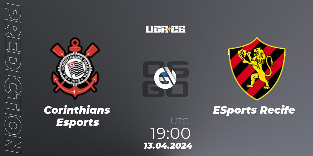 Prognoza Corinthians Esports - ESports Recife. 13.04.24, CS2 (CS:GO), LIGA CS: Summer 2024