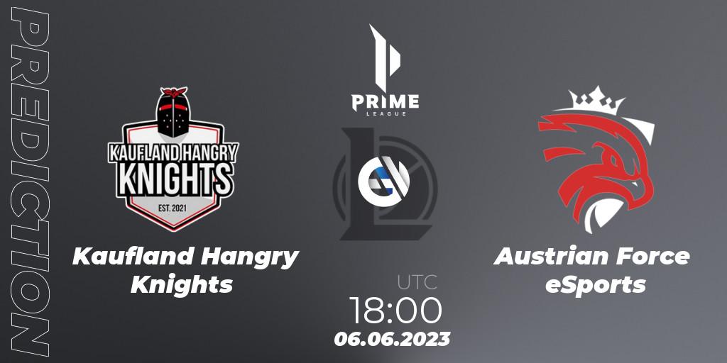 Prognoza Kaufland Hangry Knights - Austrian Force eSports. 06.06.2023 at 18:00, LoL, Prime League 2nd Division Summer 2023