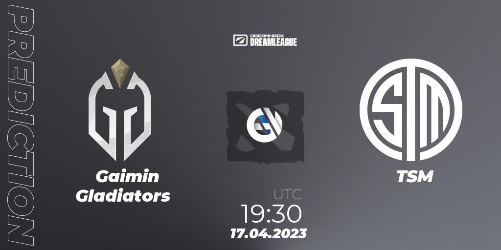 Prognoza Gaimin Gladiators - TSM. 17.04.2023 at 19:25, Dota 2, DreamLeague Season 19 - Group Stage 2