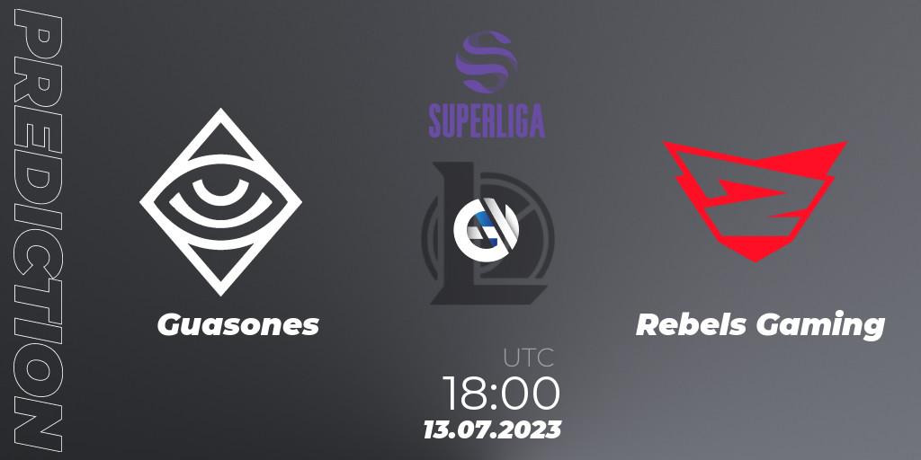 Prognoza Guasones - Rebels Gaming. 13.07.2023 at 18:00, LoL, Superliga Summer 2023 - Group Stage