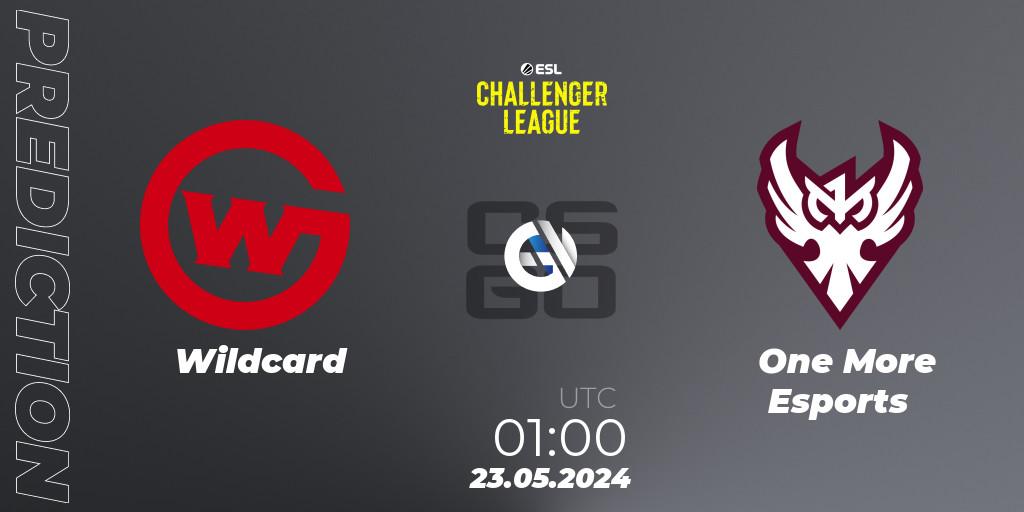 Prognoza Wildcard - One More Esports. 23.05.2024 at 02:00, Counter-Strike (CS2), ESL Challenger League Season 47: North America