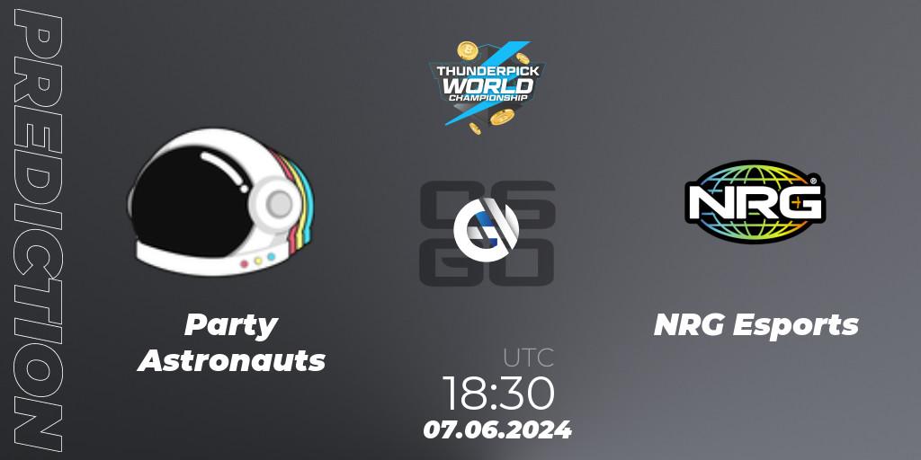 Prognoza Party Astronauts - NRG Esports. 07.06.2024 at 18:30, Counter-Strike (CS2), Thunderpick World Championship 2024: North American Series #2