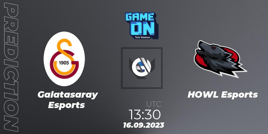 Prognoza Galatasaray Esports - HOWL Esports. 16.09.2023 at 13:30, VALORANT, GAMEON VALORANT Tournament