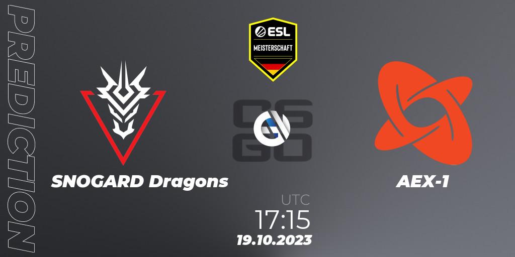 Prognoza SNOGARD Dragons - AEX-1. 19.10.23, CS2 (CS:GO), ESL Meisterschaft: Autumn 2023