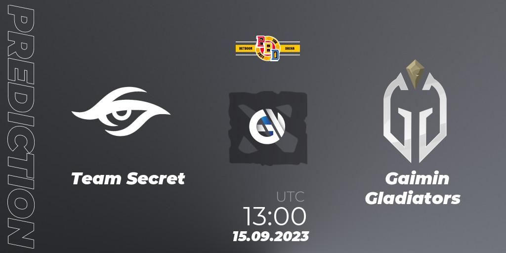 Prognoza Team Secret - Gaimin Gladiators. 15.09.2023 at 11:56, Dota 2, BetBoom Dacha