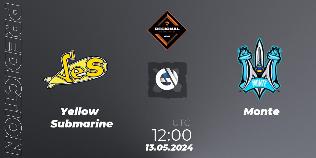 Prognoza Yellow Submarine - Monte. 13.05.2024 at 12:20, Dota 2, RES Regional Series: EU #2