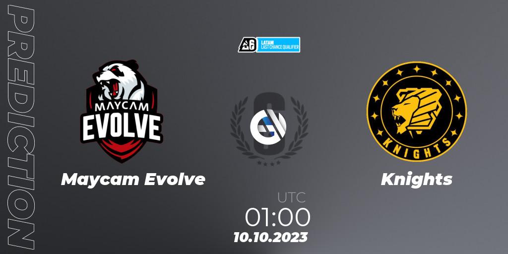 Prognoza Maycam Evolve - Knights. 10.10.23, Rainbow Six, LATAM League 2023 - Stage 2 - Last Chance Qualifier