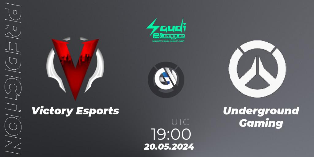 Prognoza Victory Esports - Underground Gaming. 20.05.2024 at 19:00, Overwatch, Saudi eLeague 2024 - Major 2 Phase 1