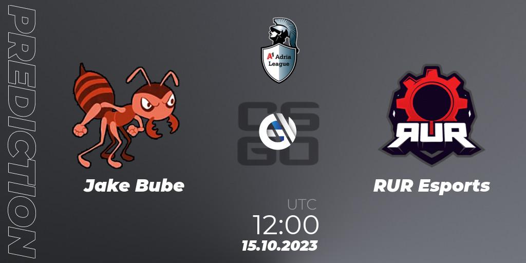 Prognoza Jake Bube - RUR Esports. 15.10.23, CS2 (CS:GO), A1 Adria League Season 12