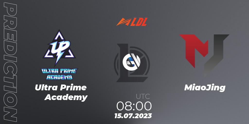 Prognoza Ultra Prime Academy - MiaoJing. 15.07.2023 at 08:00, LoL, LDL 2023 - Regular Season - Stage 3