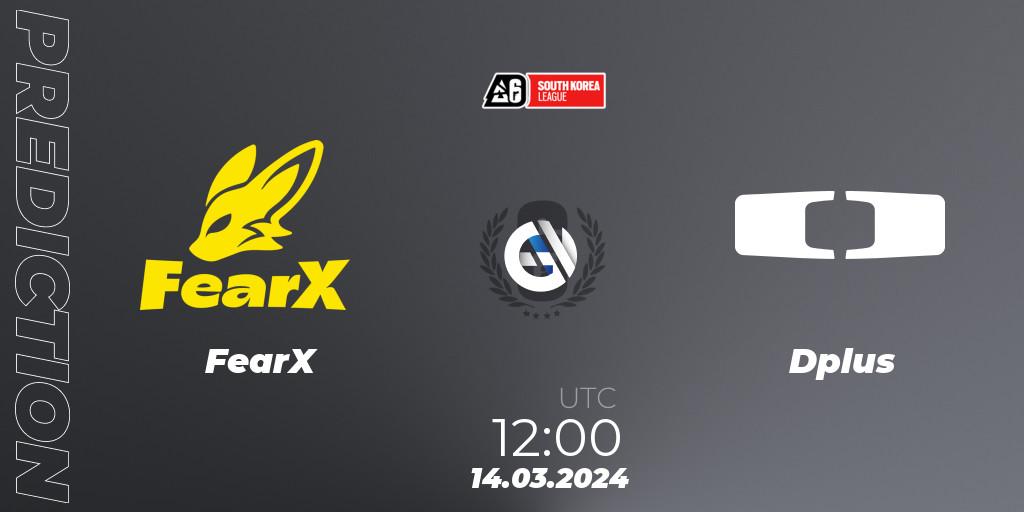 Prognoza FearX - Dplus. 14.03.24, Rainbow Six, South Korea League 2024 - Stage 1