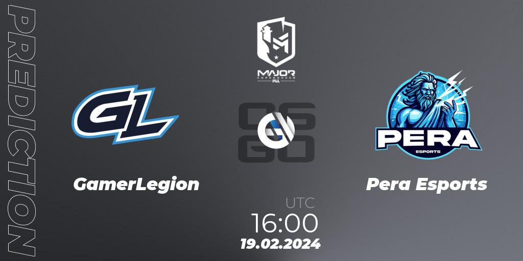 Prognoza GamerLegion - Pera Esports. 19.02.2024 at 16:30, Counter-Strike (CS2), PGL CS2 Major Copenhagen 2024: European RMR B