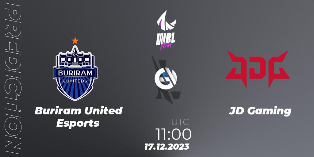 Prognoza Buriram United Esports - JD Gaming. 17.12.2023 at 11:00, Wild Rift, WRL Asia 2023 - Season 2 - Regular Season