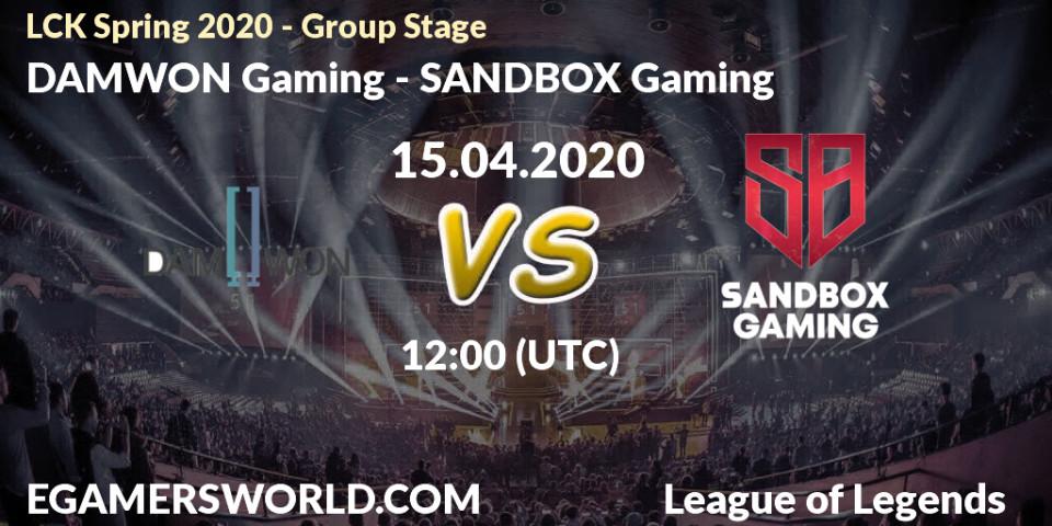 DAMWON Gaming VS SANDBOX Gaming