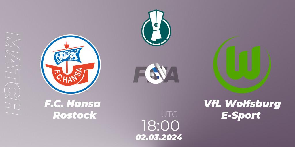 F.C. Hansa Rostock VS VfL Wolfsburg E-Sport