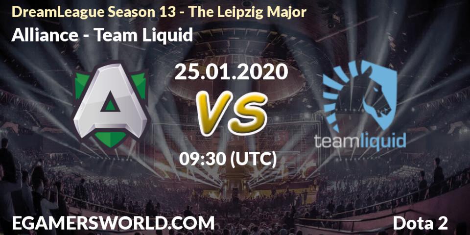 Prognoza Alliance - Team Liquid. 25.01.20, Dota 2, DreamLeague Season 13 - The Leipzig Major