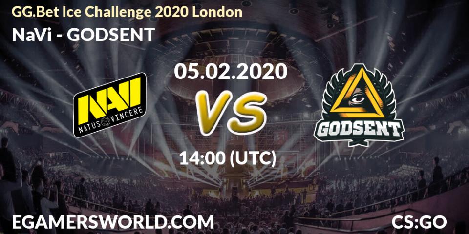 Prognoza NaVi - GODSENT. 05.02.20, CS2 (CS:GO), GG.Bet Ice Challenge 2020 London