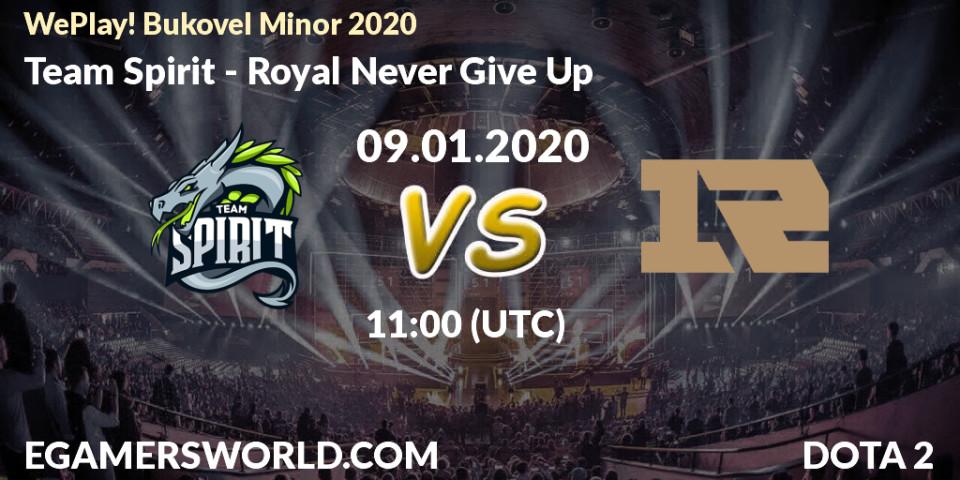 Prognoza Team Spirit - Royal Never Give Up. 09.01.20, Dota 2, WePlay! Bukovel Minor 2020