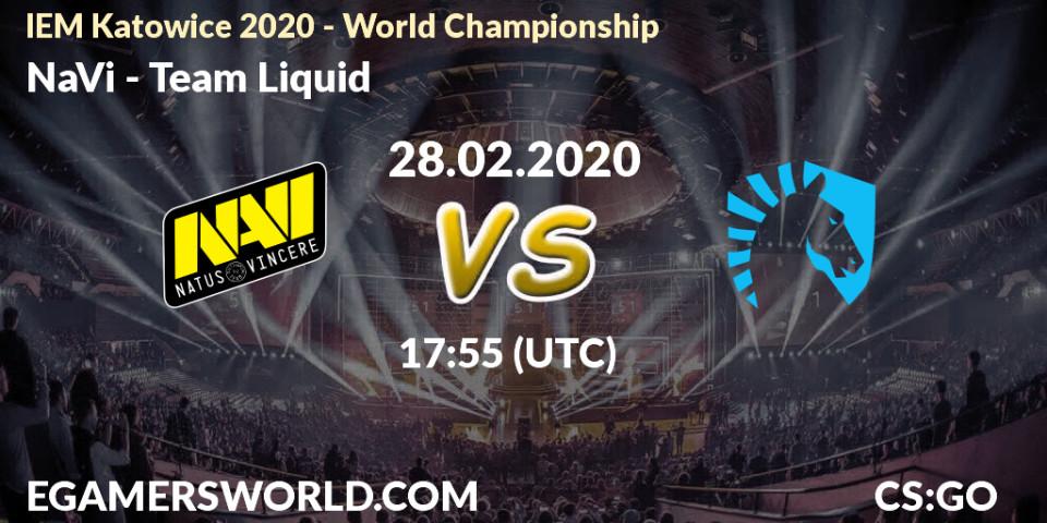 Prognoza NaVi - Team Liquid. 28.02.20, CS2 (CS:GO), IEM Katowice 2020 