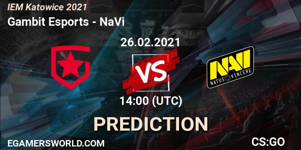 Prognoza Gambit Esports - NaVi. 26.02.21, CS2 (CS:GO), IEM Katowice 2021