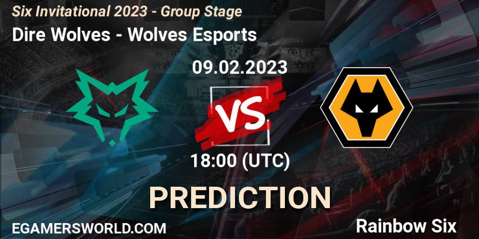 Prognoza Dire Wolves - Wolves Esports. 09.02.23, Rainbow Six, Six Invitational 2023 - Group Stage