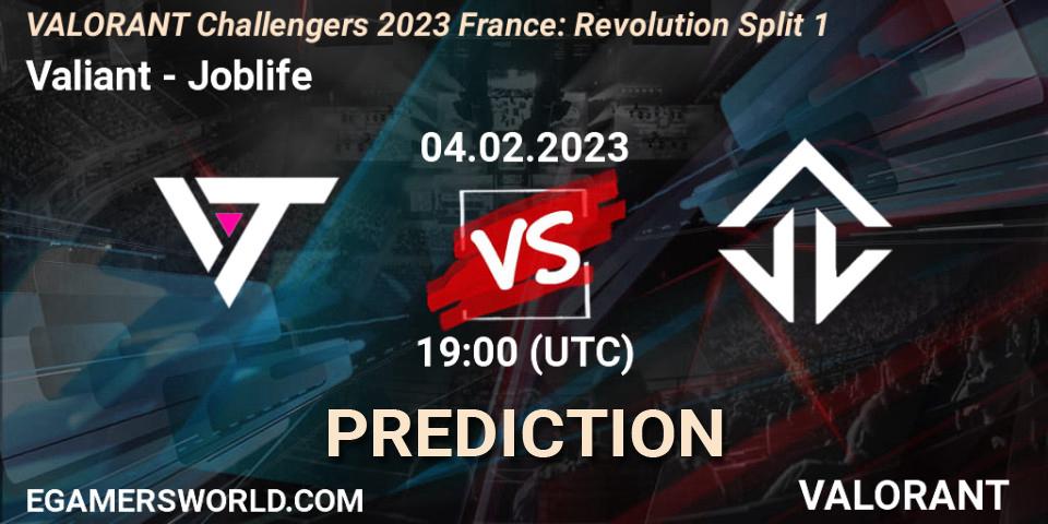 Prognoza Valiant - Joblife. 04.02.23, VALORANT, VALORANT Challengers 2023 France: Revolution Split 1