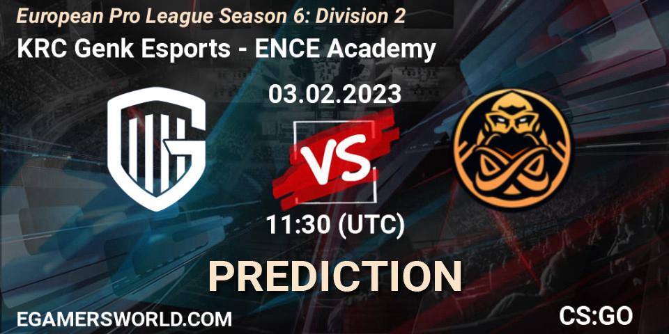Prognoza KRC Genk Esports - ENCE Academy. 03.02.23, CS2 (CS:GO), European Pro League Season 6: Division 2