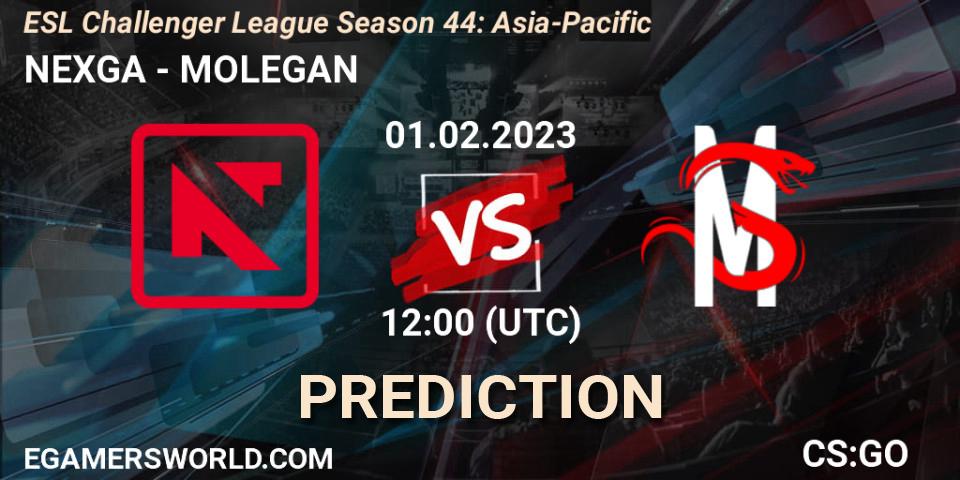 Prognoza NEXGA - MOLEGAN. 01.02.23, CS2 (CS:GO), ESL Challenger League Season 44: Asia-Pacific