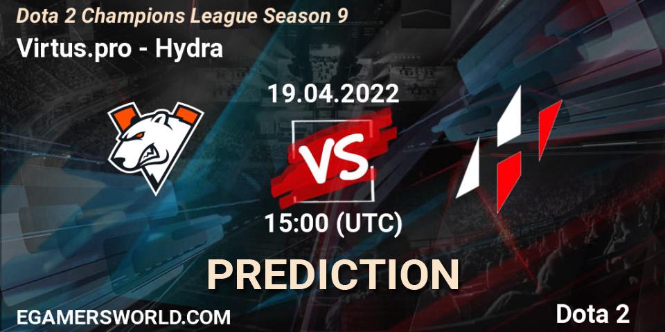 Prognoza Virtus.pro - Hydra. 19.04.22, Dota 2, Dota 2 Champions League Season 9