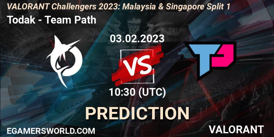Prognoza Todak - Team Path. 03.02.23, VALORANT, VALORANT Challengers 2023: Malaysia & Singapore Split 1