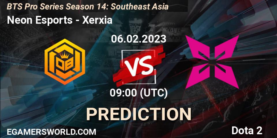 Prognoza Neon Esports - Xerxia. 06.02.23, Dota 2, BTS Pro Series Season 14: Southeast Asia