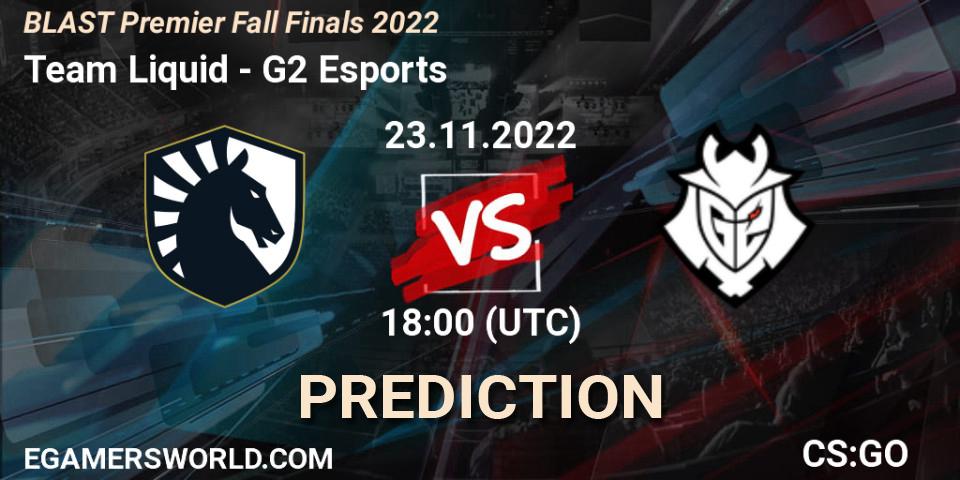 Prognoza Team Liquid - G2 Esports. 23.11.22, CS2 (CS:GO), BLAST Premier Fall Finals 2022