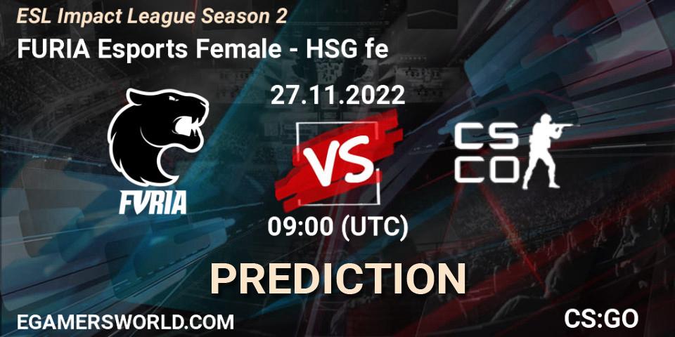 Prognoza FURIA Esports Female - HSG. 27.11.22, CS2 (CS:GO), ESL Impact League Season 2