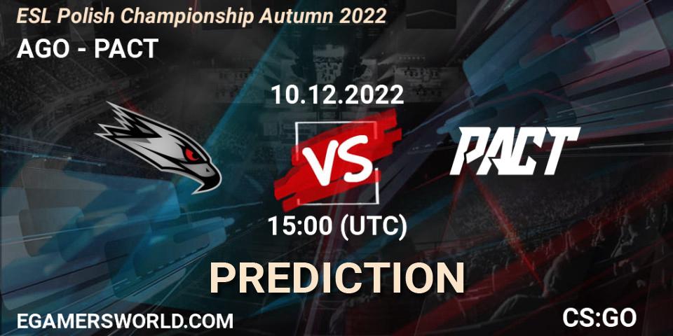 Prognoza AGO - PACT. 10.12.22, CS2 (CS:GO), ESL Polish Championship Autumn 2022