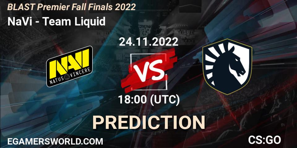 Prognoza NaVi - Team Liquid. 24.11.22, CS2 (CS:GO), BLAST Premier Fall Finals 2022