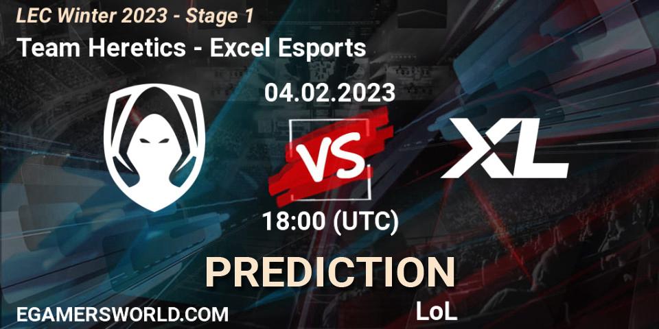 Prognoza Team Heretics - Excel Esports. 04.02.23, LoL, LEC Winter 2023 - Stage 1
