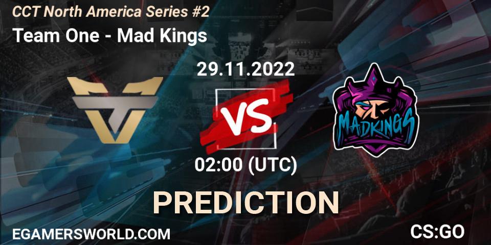 Prognoza Team One - Mad Kings. 29.11.22, CS2 (CS:GO), CCT North America Series #2