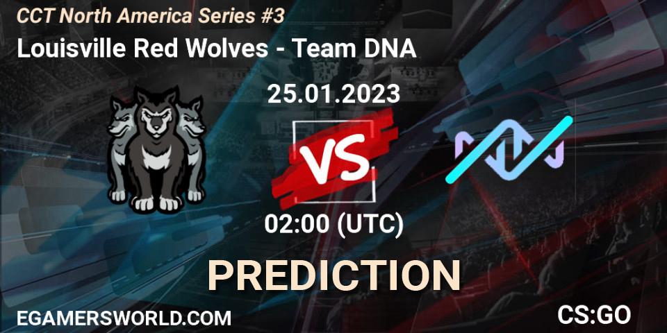Prognoza Louisville Red Wolves - Team DNA. 25.01.23, CS2 (CS:GO), CCT North America Series #3