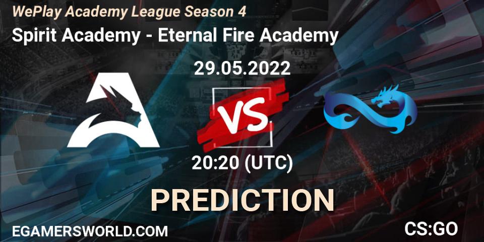 Prognoza Spirit Academy - Eternal Fire Academy. 29.05.22, CS2 (CS:GO), WePlay Academy League Season 4