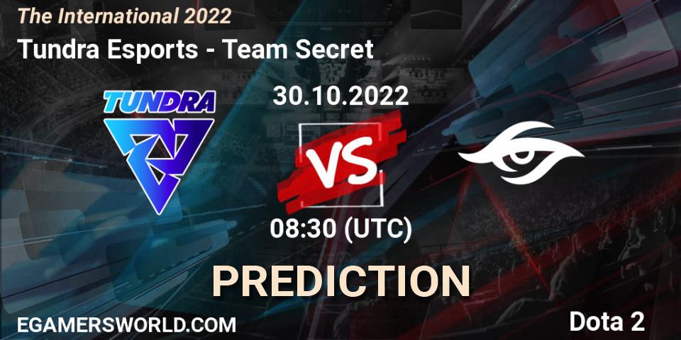 Prognoza Tundra Esports - Team Secret. 30.10.22, Dota 2, The International 2022