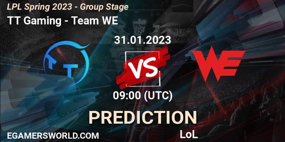 Prognoza TT Gaming - Team WE. 31.01.23, LoL, LPL Spring 2023 - Group Stage