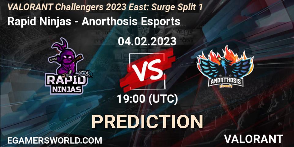 Prognoza Rapid Ninjas - Anorthosis Esports. 04.02.23, VALORANT, VALORANT Challengers 2023 East: Surge Split 1