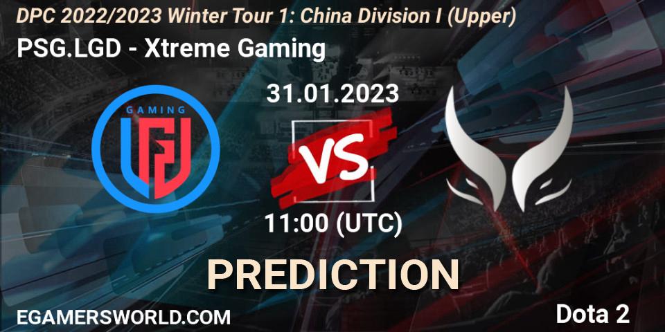 Prognoza PSG.LGD - Xtreme Gaming. 31.01.23, Dota 2, DPC 2022/2023 Winter Tour 1: CN Division I (Upper)
