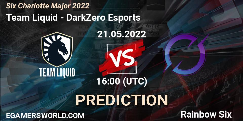 Prognoza Team Liquid - DarkZero Esports. 21.05.22, Rainbow Six, Six Charlotte Major 2022